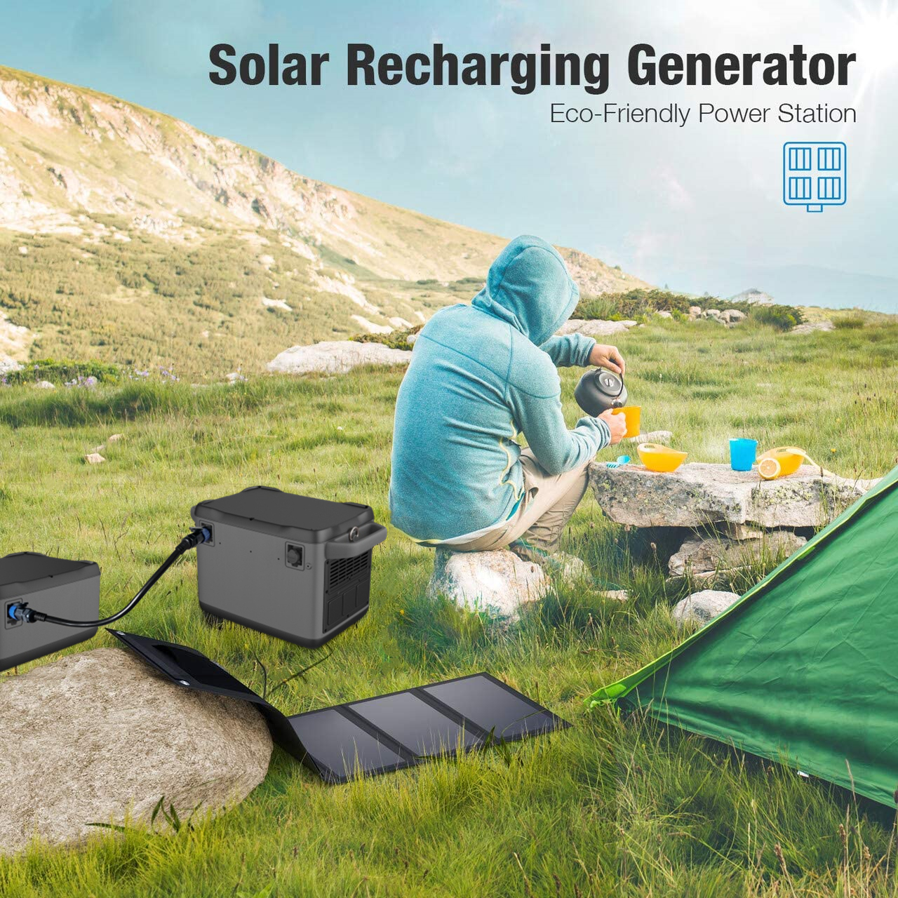1200W högpresterande solgenerator för reservladdning