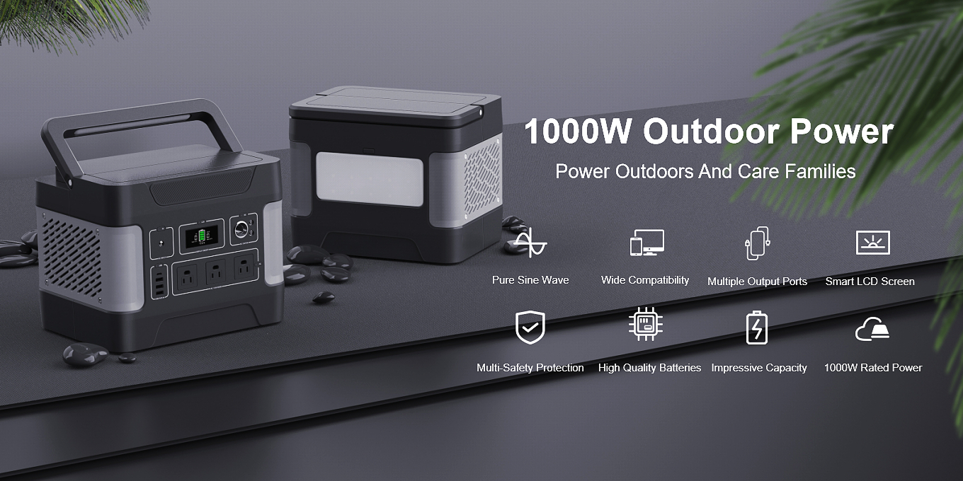 1000W Deep Cycle Solar Generator för mobilladdning